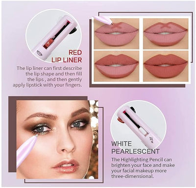 4In1 Makeup Pen Multi-effect Eye liner Eyebrow Pencil Waterproof Drawing Eye Brow Long Lasting Eyebrow Pen Lip Liner Highlighter