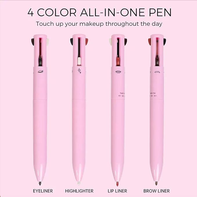 4In1 Makeup Pen Multi-effect Eye liner Eyebrow Pencil Waterproof Drawing Eye Brow Long Lasting Eyebrow Pen Lip Liner Highlighter