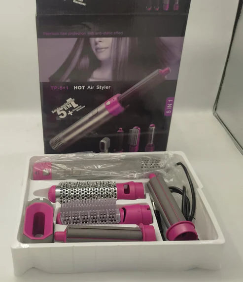 "5-in-1 Ionic Hot Air Brush: Dry, Style, and Volumize Effortlessly!"